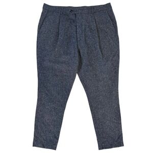 Todd Snyder Mens Size 38 Tweed Wool Blend Pleated Trousers Dress Pants Charcoal